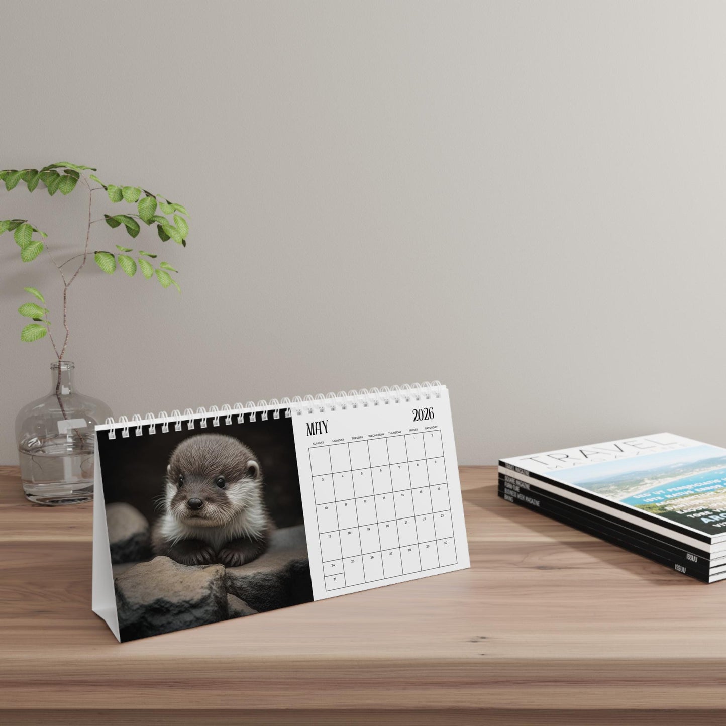 2026 Baby Animal Desk Calendar: Monthly Planner Matte Gift for Pet Lovers