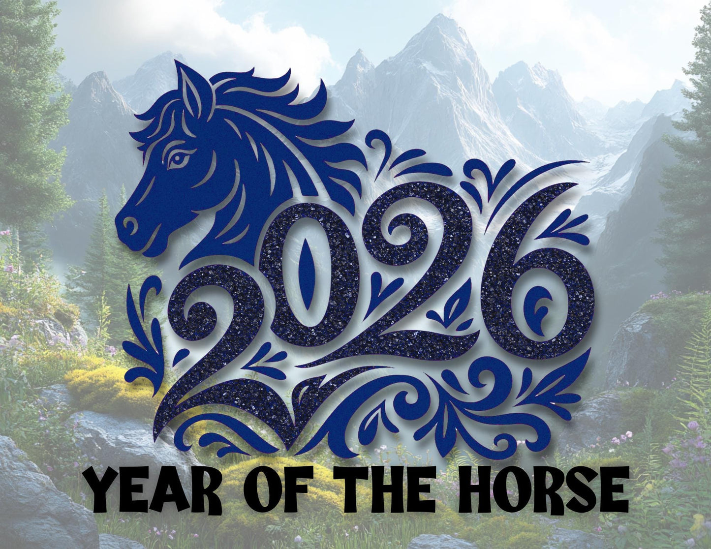 Year of the Horse Calendar, Yearly Planner, Equestrian Decor & Gift for Nature Lovers