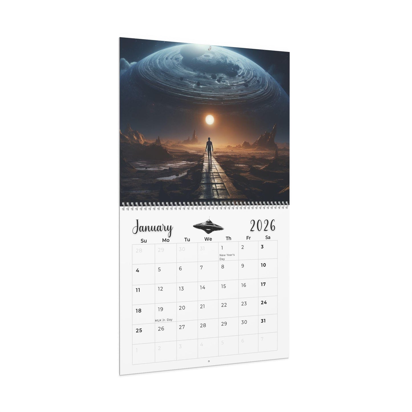 2026 Alien Wall Calendar: Sci-Fi Space Monthly Planner - Extraterrestrial Decor for UFO Enthusiasts