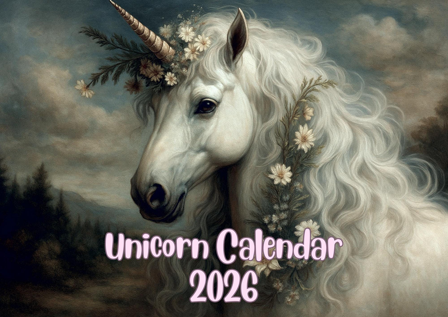 2026 Unicorn Wall Calendar: Magical Fantasy Art Planner