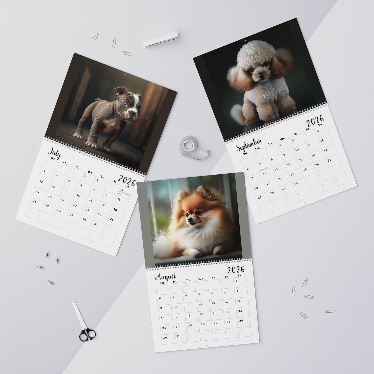 2026 Puppy Wall Calendar: Adorable Dog Lover Gift
