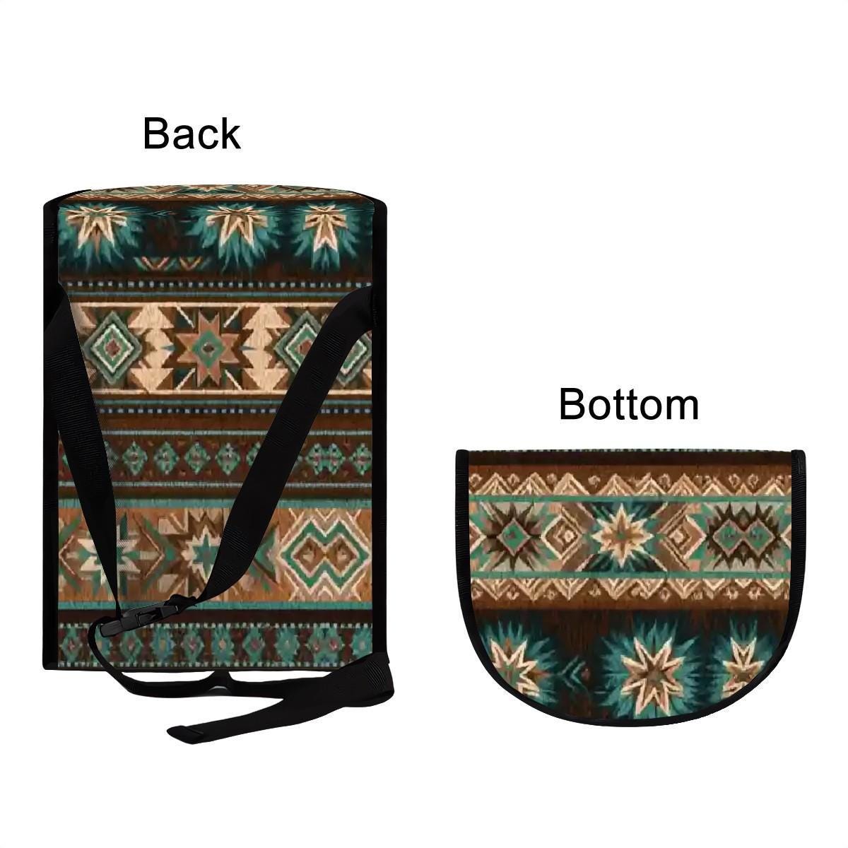 Southwestern-Style Bucket Car Trash Bag: Stylish Auto Waste Bin for Organized Travel