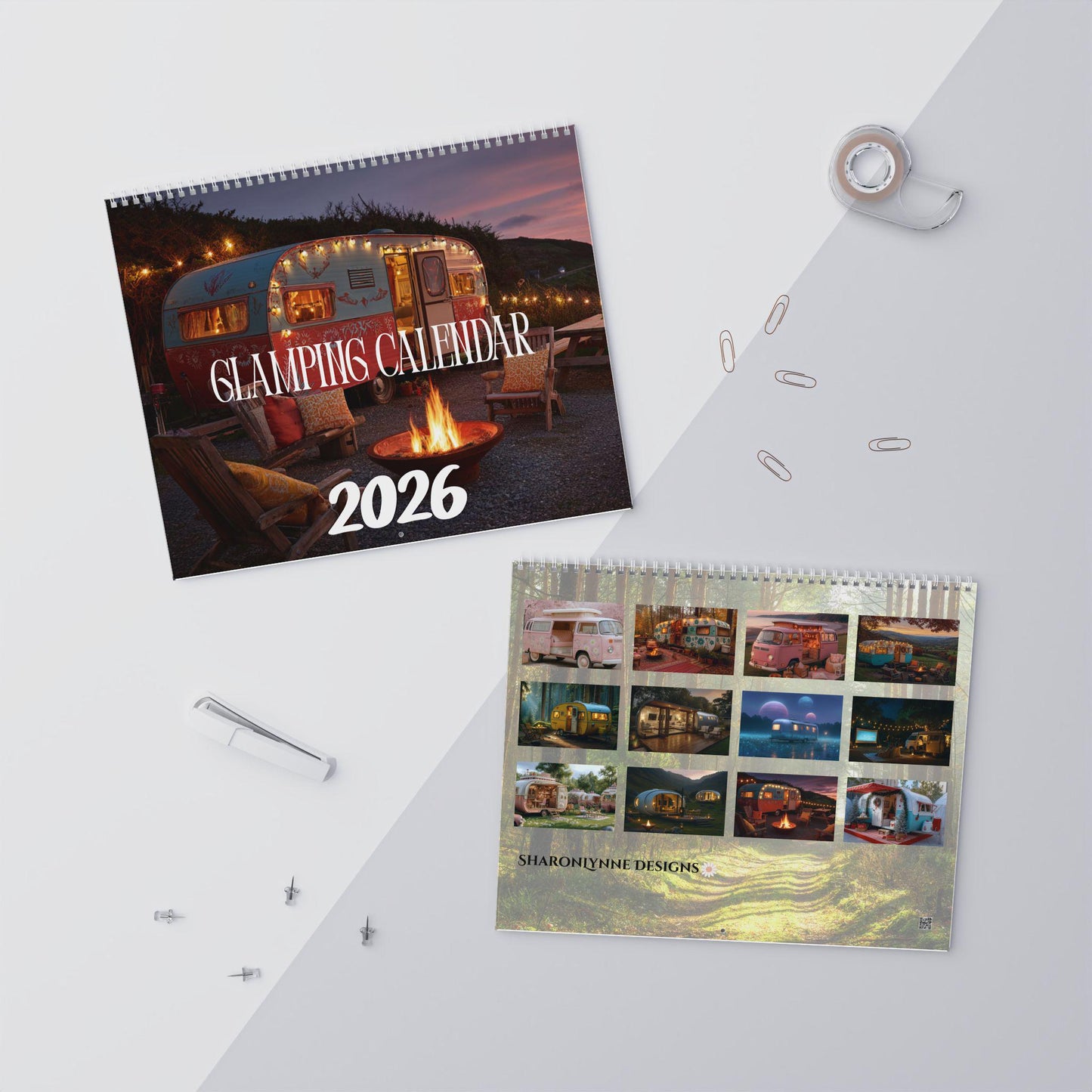 2026 Glamping Wall Calendar: Retro Camper Home Decor