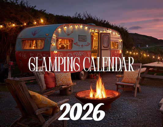 2026 Glamping Wall Calendar: Retro Camper Home Decor