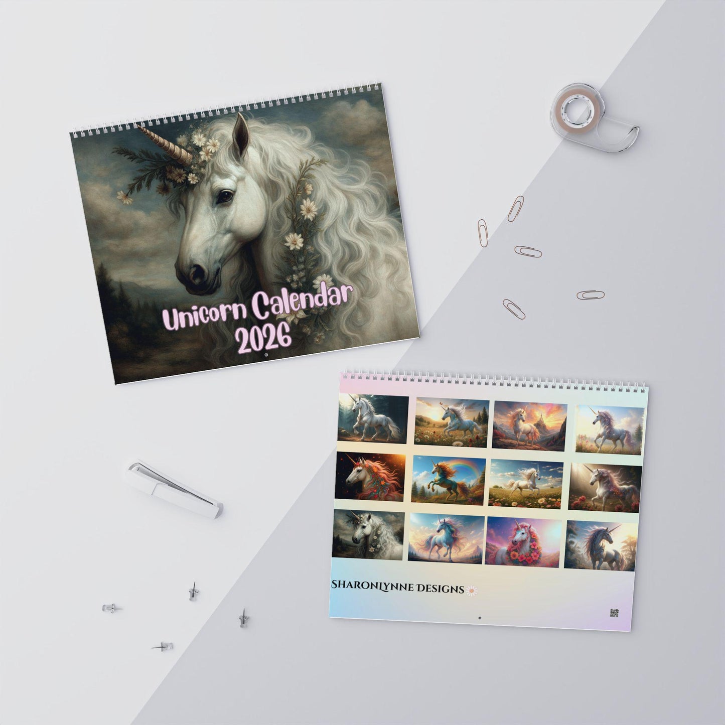 2026 Unicorn Wall Calendar: Magical Fantasy Art Planner