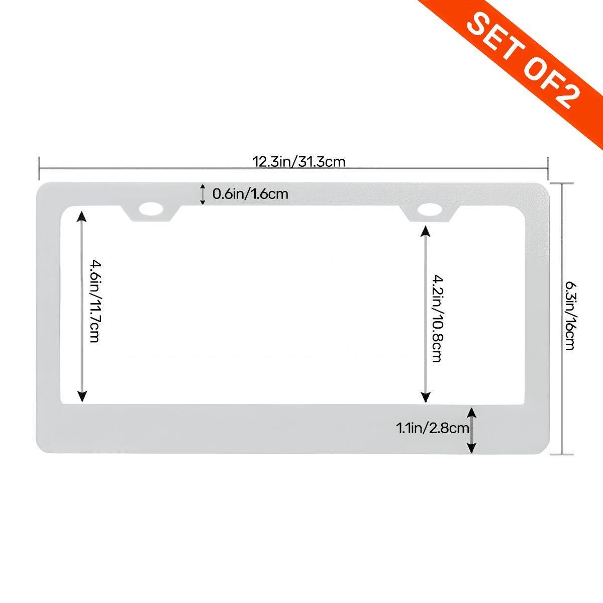 Dog License Plate Frames: UV Printed Aluminum, Set of 2