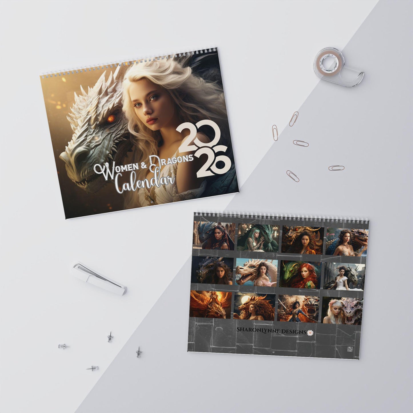 2026 Dragon Fantasy Wall Calendar: Unique Home Decor, Planner & Gift for Mythical Art Lovers