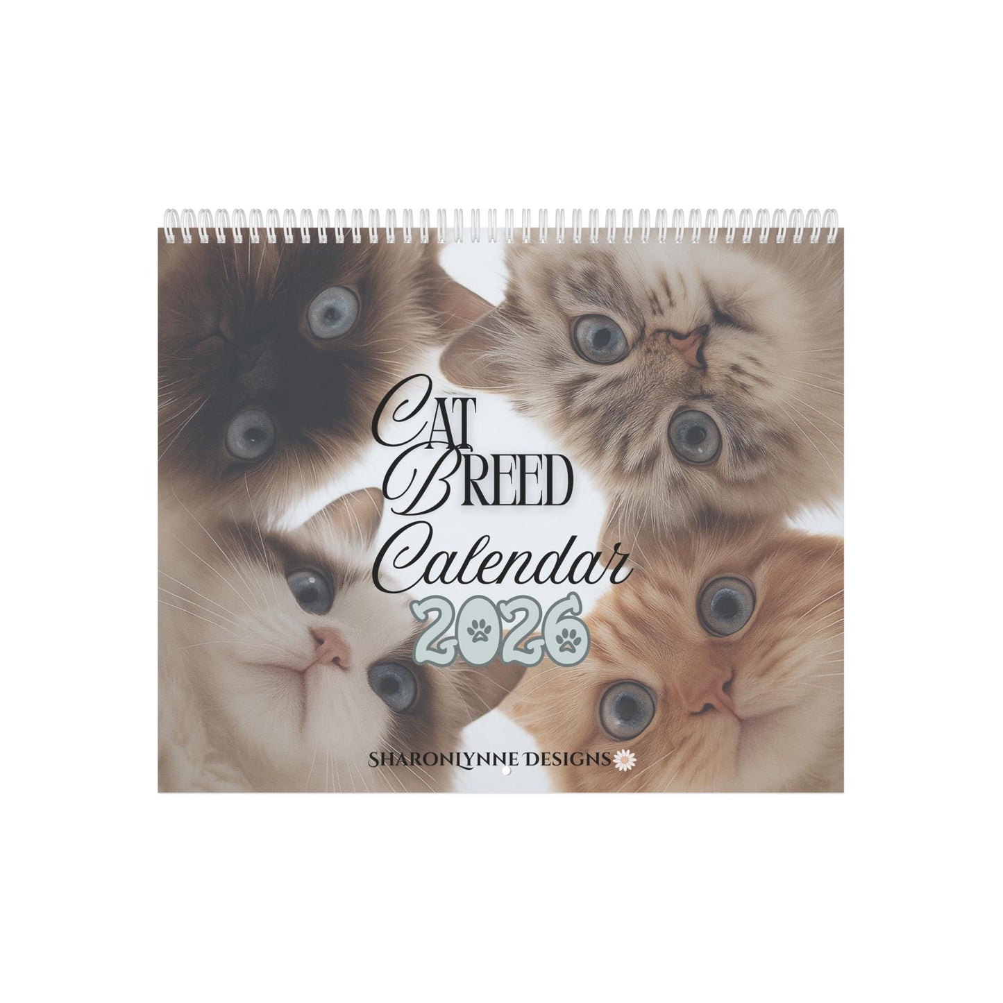 2026 Cat Breed Wall Calendar: Home Decor for Feline Enthusiasts & Pet Owners