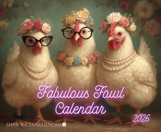 Chicken & Rooster 2026 Wall Calendar: Colorful Farm Bird Artwork for Home Decor