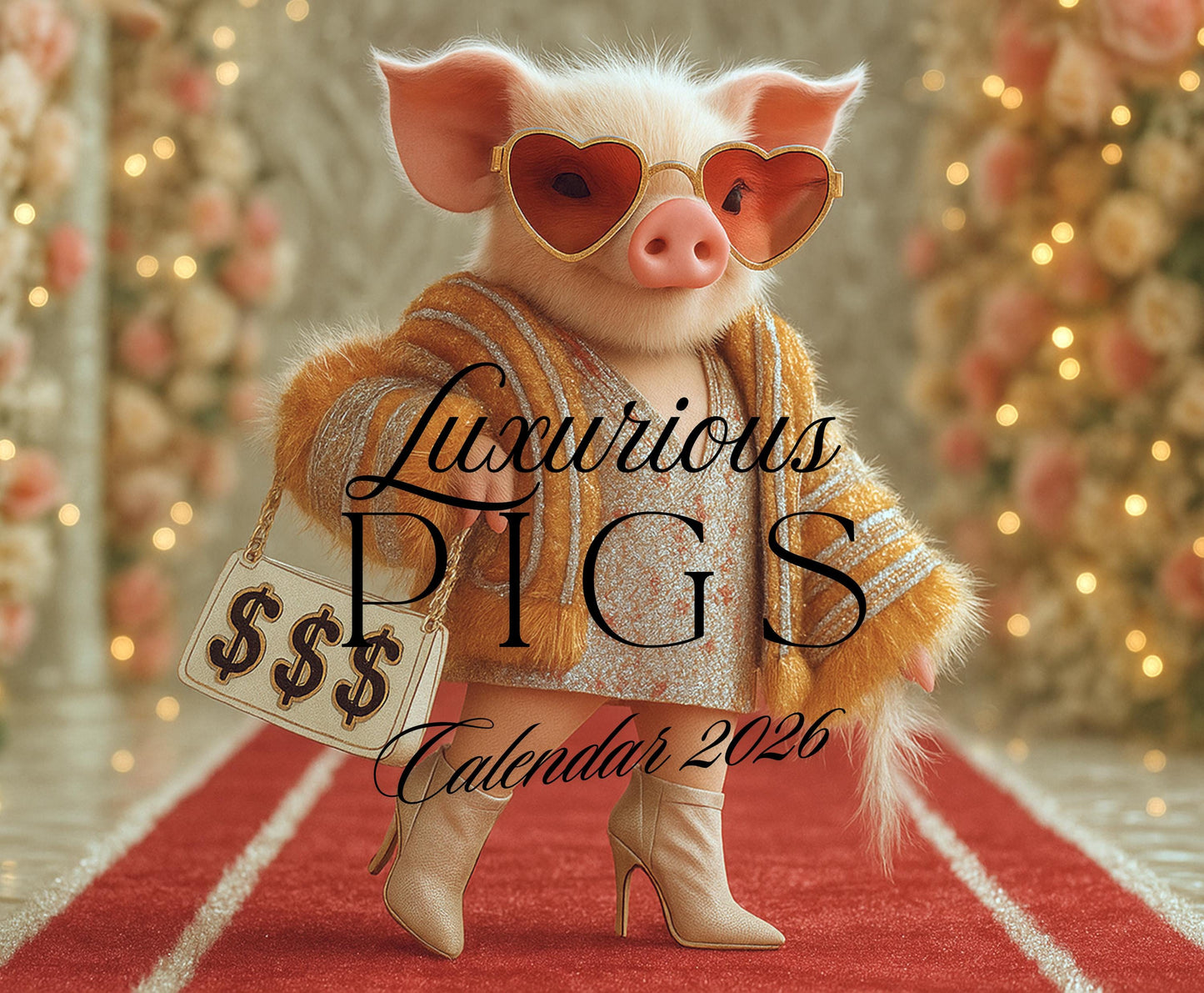 2026 Pig Calendar: Luxurious Farm Animal Wall Art for Swine Lovers and Homestead Decor