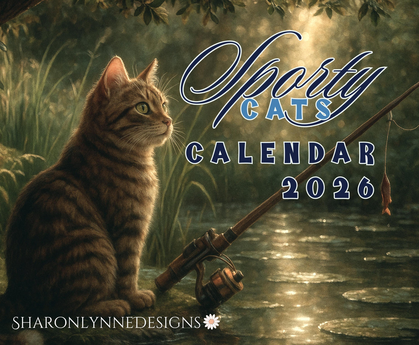 2026 Sporty Cat Calendar: Blue Kitties in Action - Monthly Wall Planner for Pet Lovers