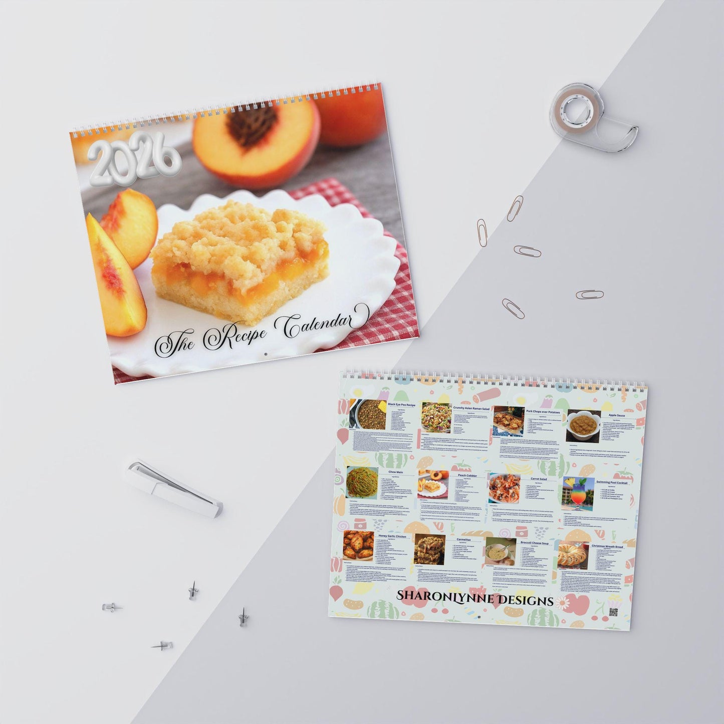 Recipe Wall Calendar 2026 Monthly Kitchen Planner Foodie Gift Cooking Organizer