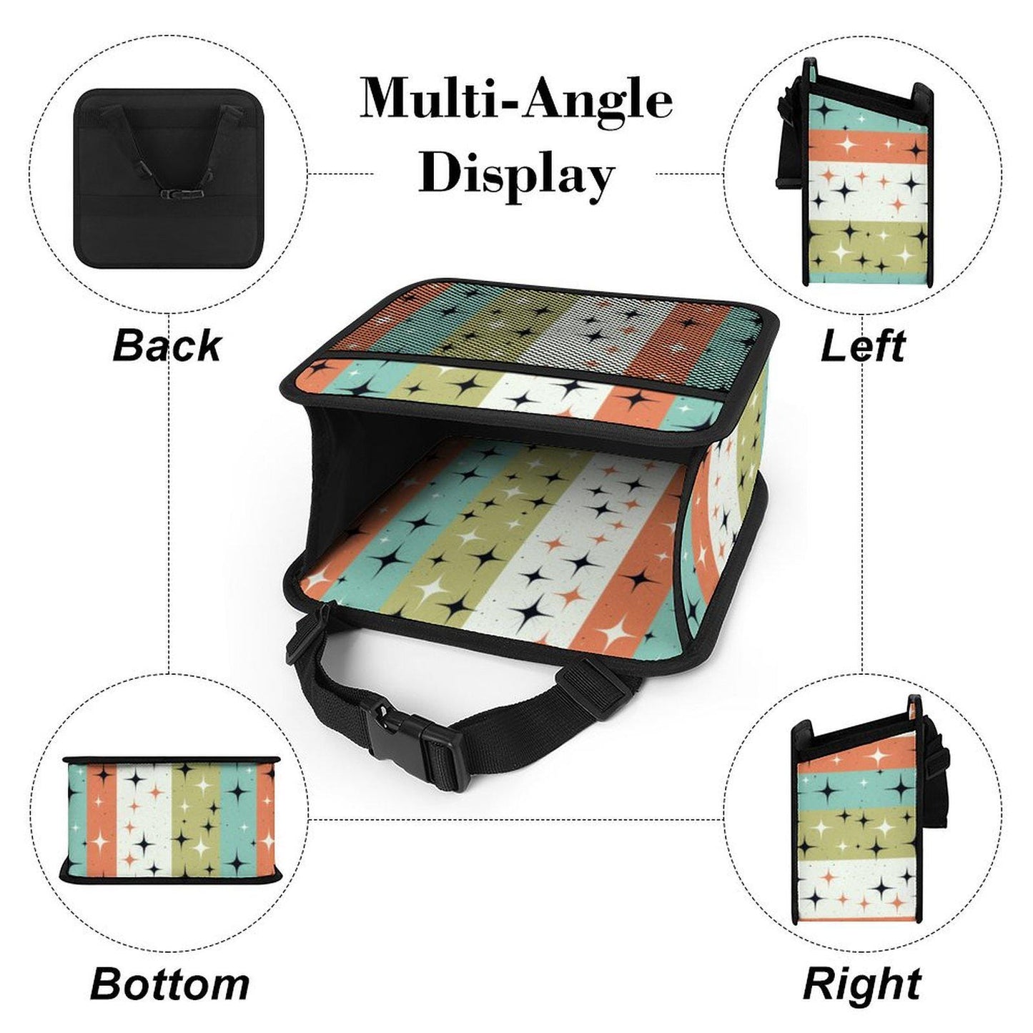 Retro Car Seat Storage Bag Organizer Pocket Caddy Back Travel Accessory Auto Interior