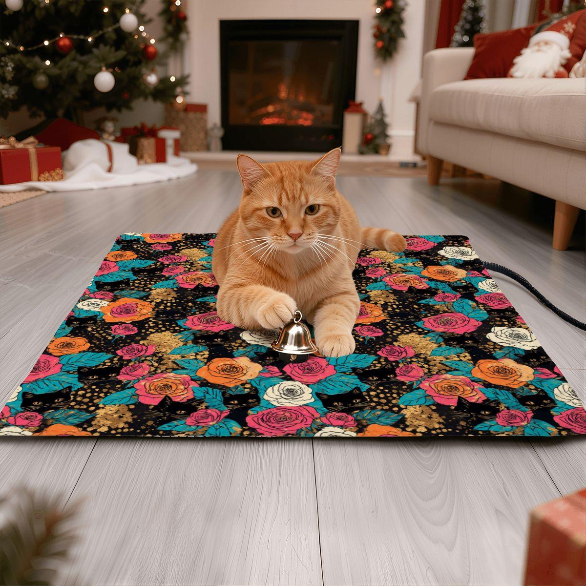 Cat Heating Pad - Warm Pet Bed Mat Electric Heated Blanket for Cats Small Animals