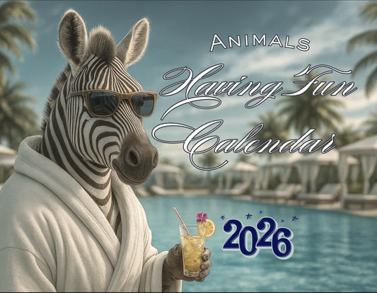 Animals Having Fun 2026 Wall Calendar | 12-Month Photo Wildlife Gift for Pet Lovers