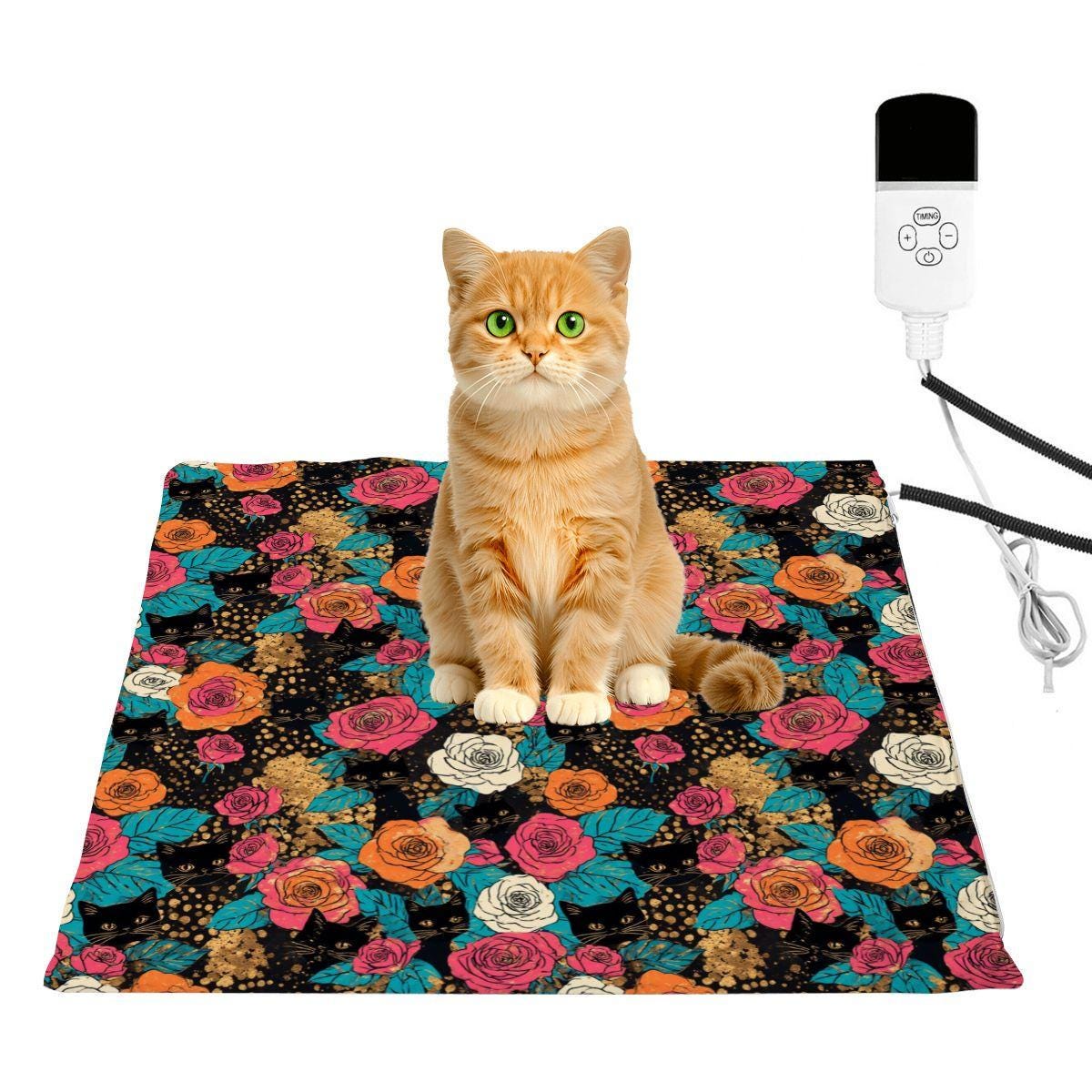 Cat Heating Pad - Warm Pet Bed Mat Electric Heated Blanket for Cats Small Animals