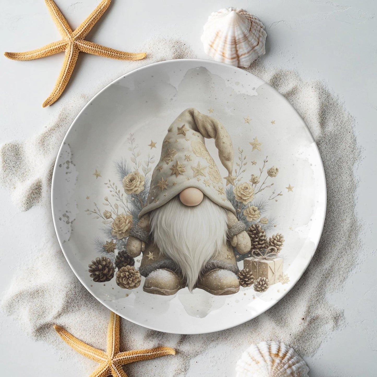 Gnome Thermosaf Plate - Vintage Kitchen Dinnerware Collectible Character Dish