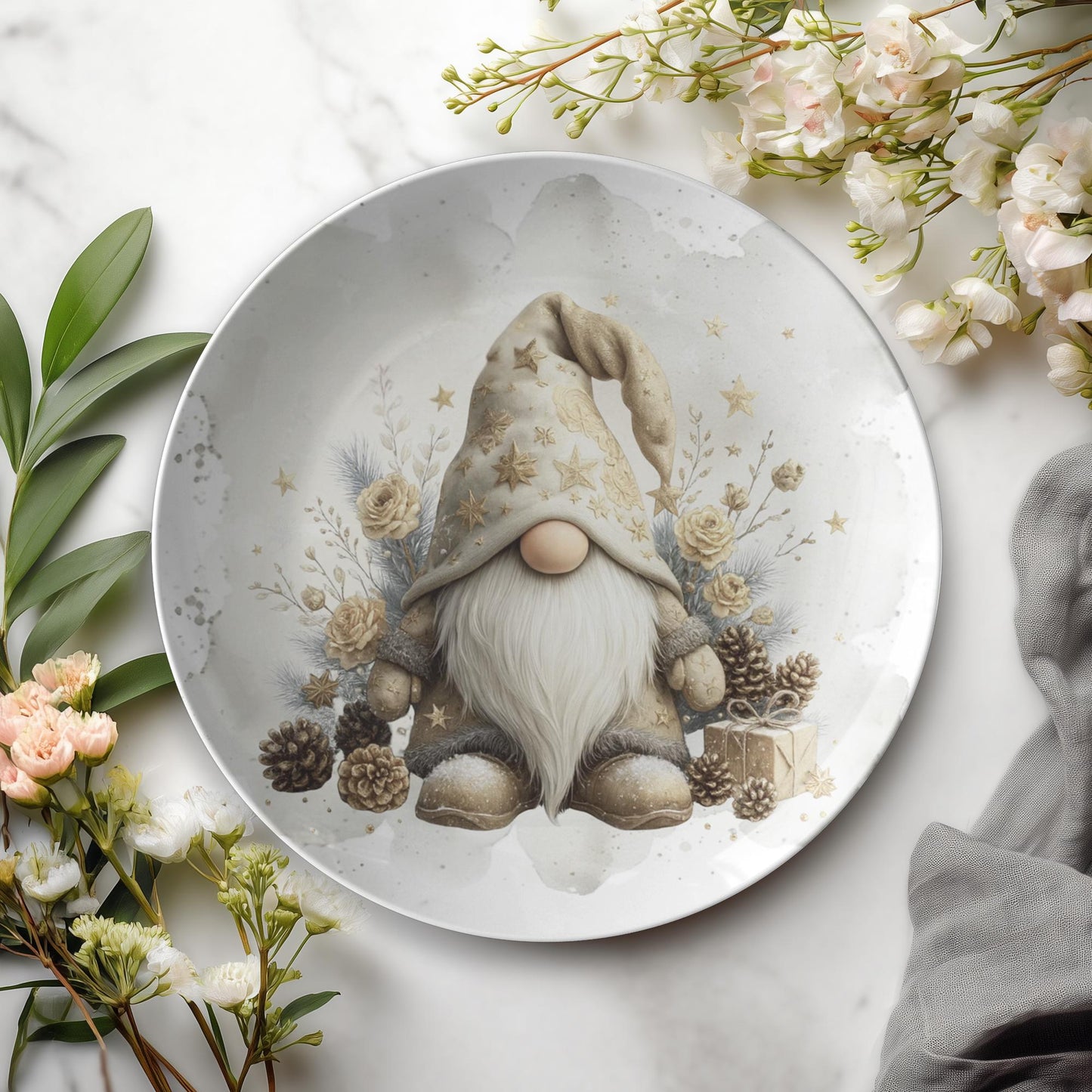 Gnome Thermosaf Plate - Vintage Kitchen Dinnerware Collectible Character Dish