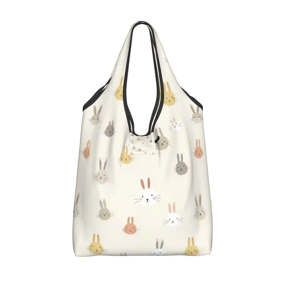 Bunny Reusable Grocery Bag – Folding Eco-Friendly Shopping Tote
