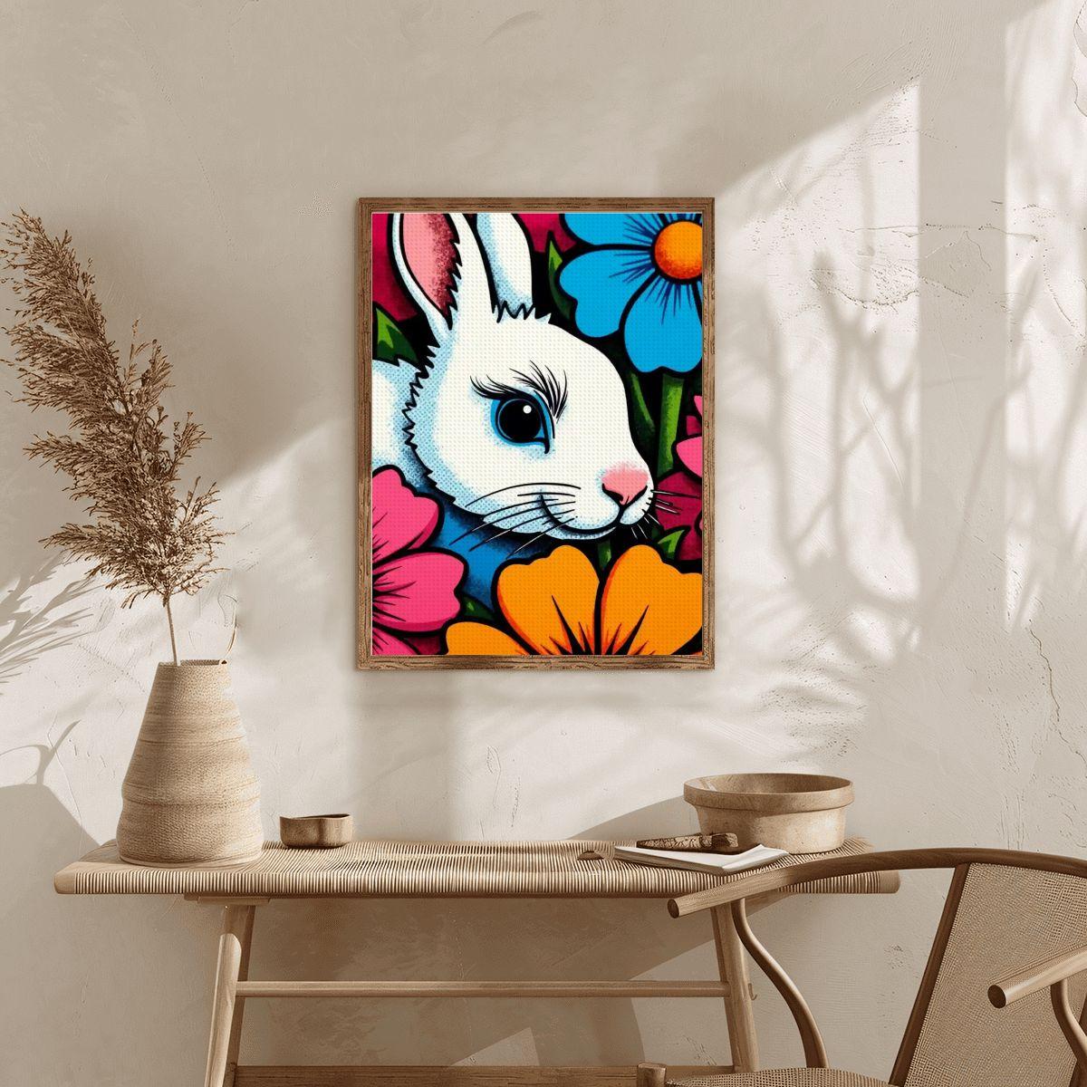 Easter Bunny DIY Diamond Painting Kit No Frame Craft Project Art Decor Gift