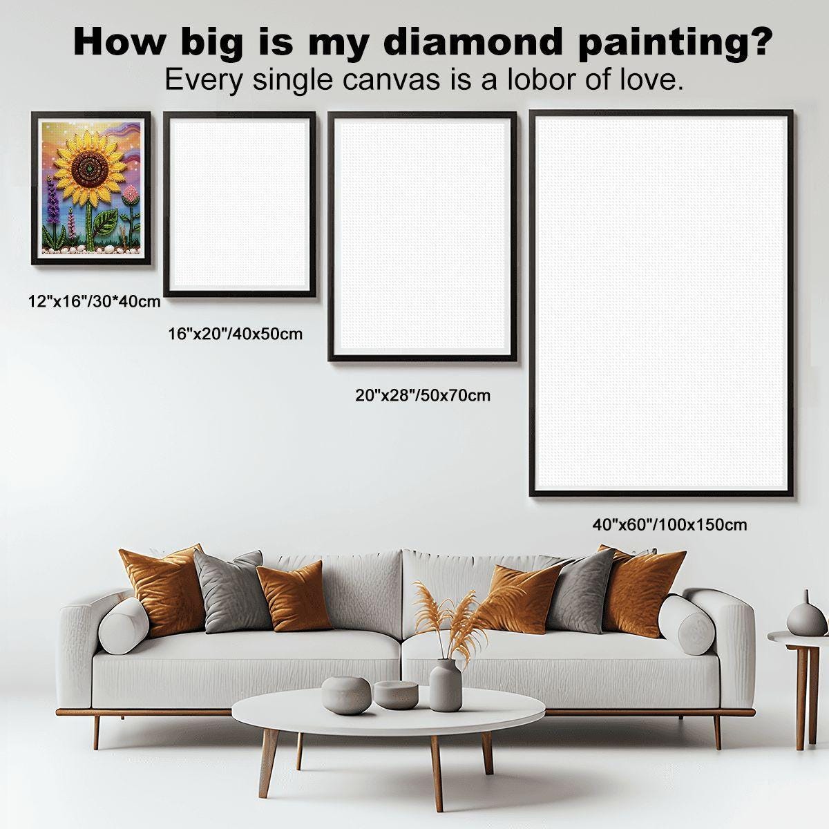 Sunflower DIY Diamond Painting Kit No Frame - Crystal Art Craft Project Decoration Gift