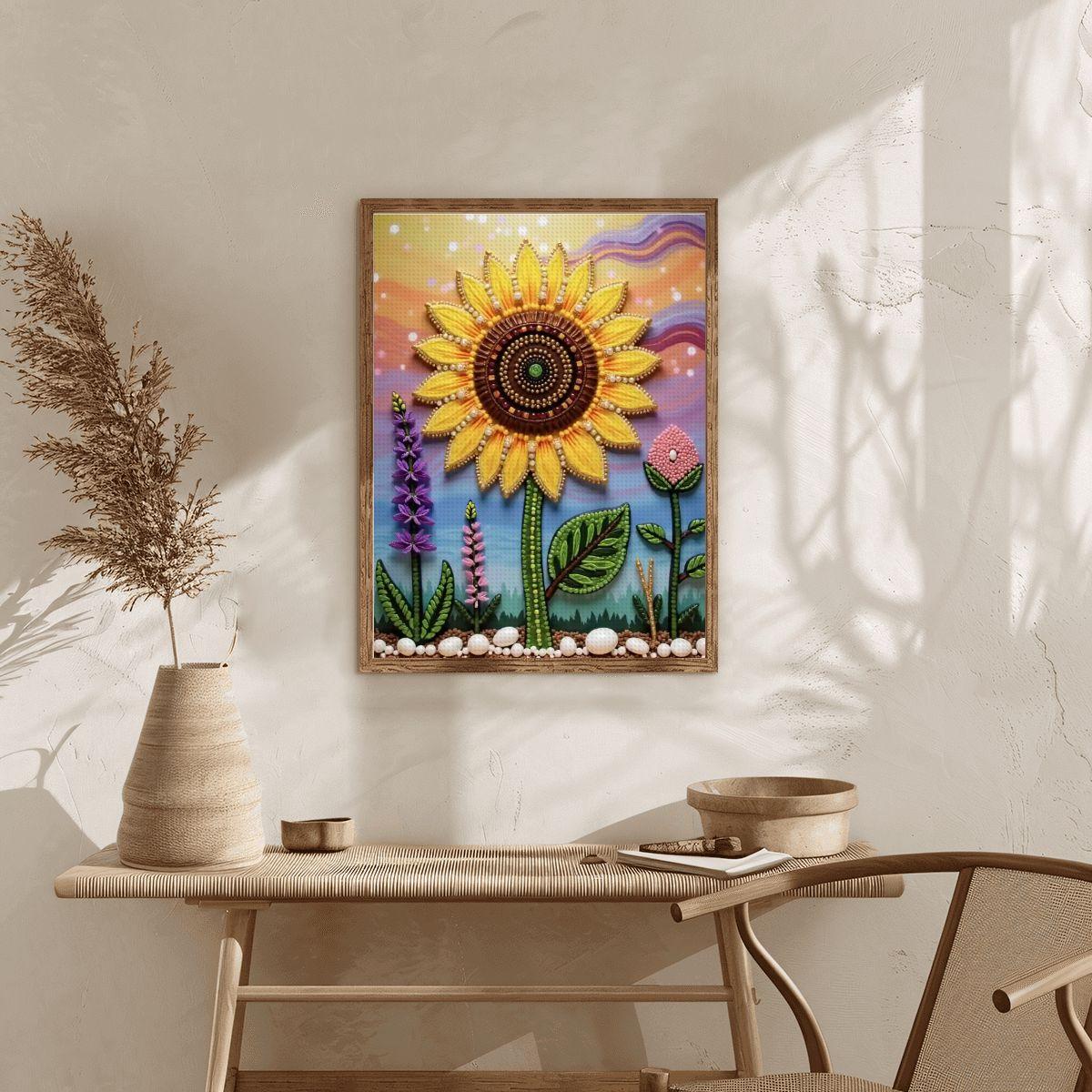 Sunflower DIY Diamond Painting Kit No Frame - Crystal Art Craft Project Decoration Gift