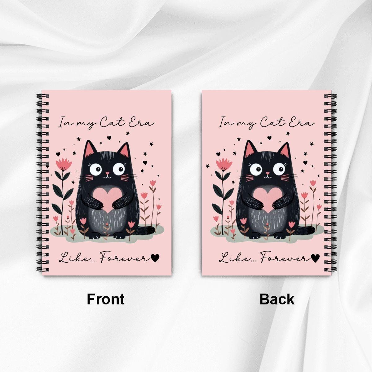 In My Cat Era Spiral Notebook – Pink Feline Journal