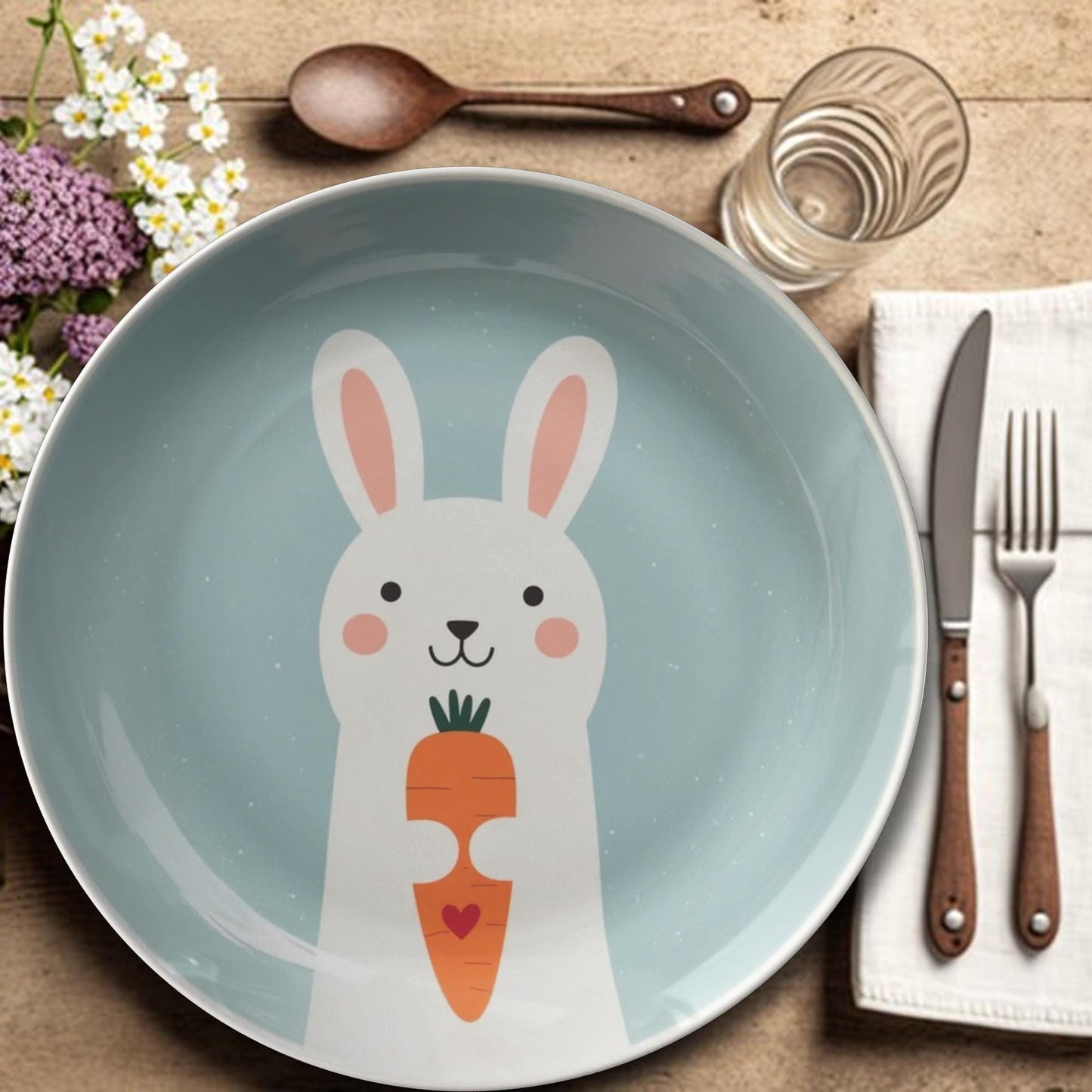 Bunny Dinner Plate - Rabbit ThermoSaf Dinnerware for Easter Dining