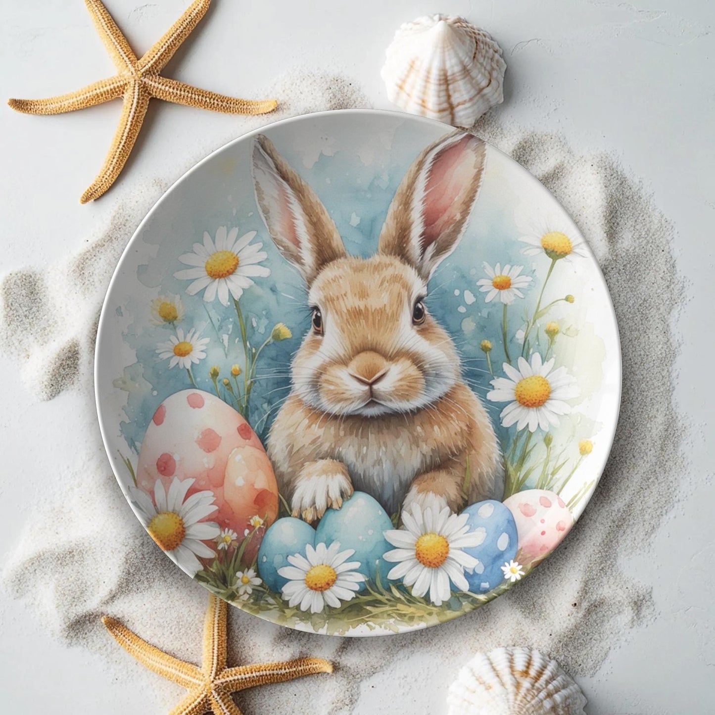 Easter Bunny Dinner Plates - Spring Holiday Tableware ThermoSaf Set for Family Celebrations