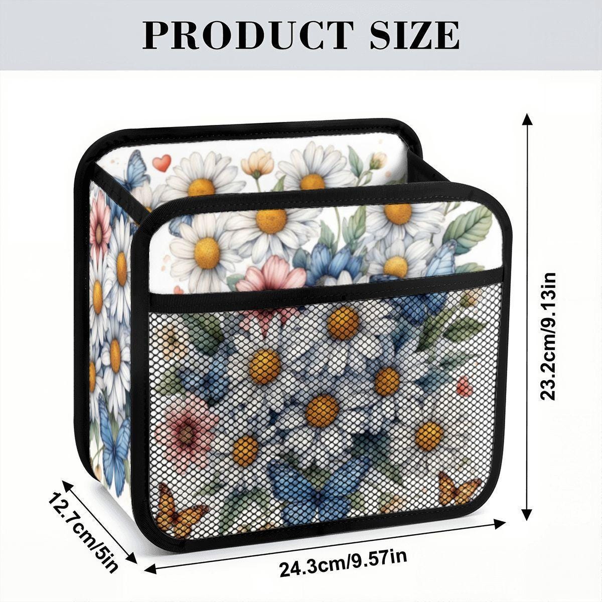 Spring Flower Car Seat Organizer - Floral Auto Storage Caddy for Vehicle Travel Organization