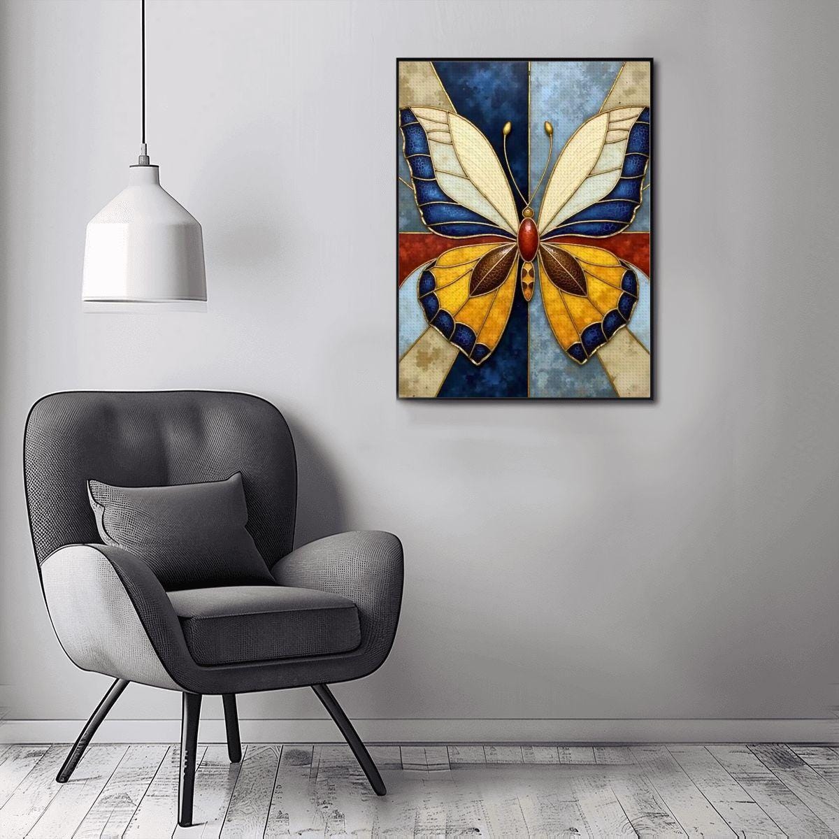 Butterfly DIY Diamond Painting Kit No Frame - Rhinestone Art Craft Project