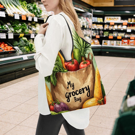 Compact Folding Reusable Grocery Shopping Bags - Eco Friendly Foldable Tote Storage