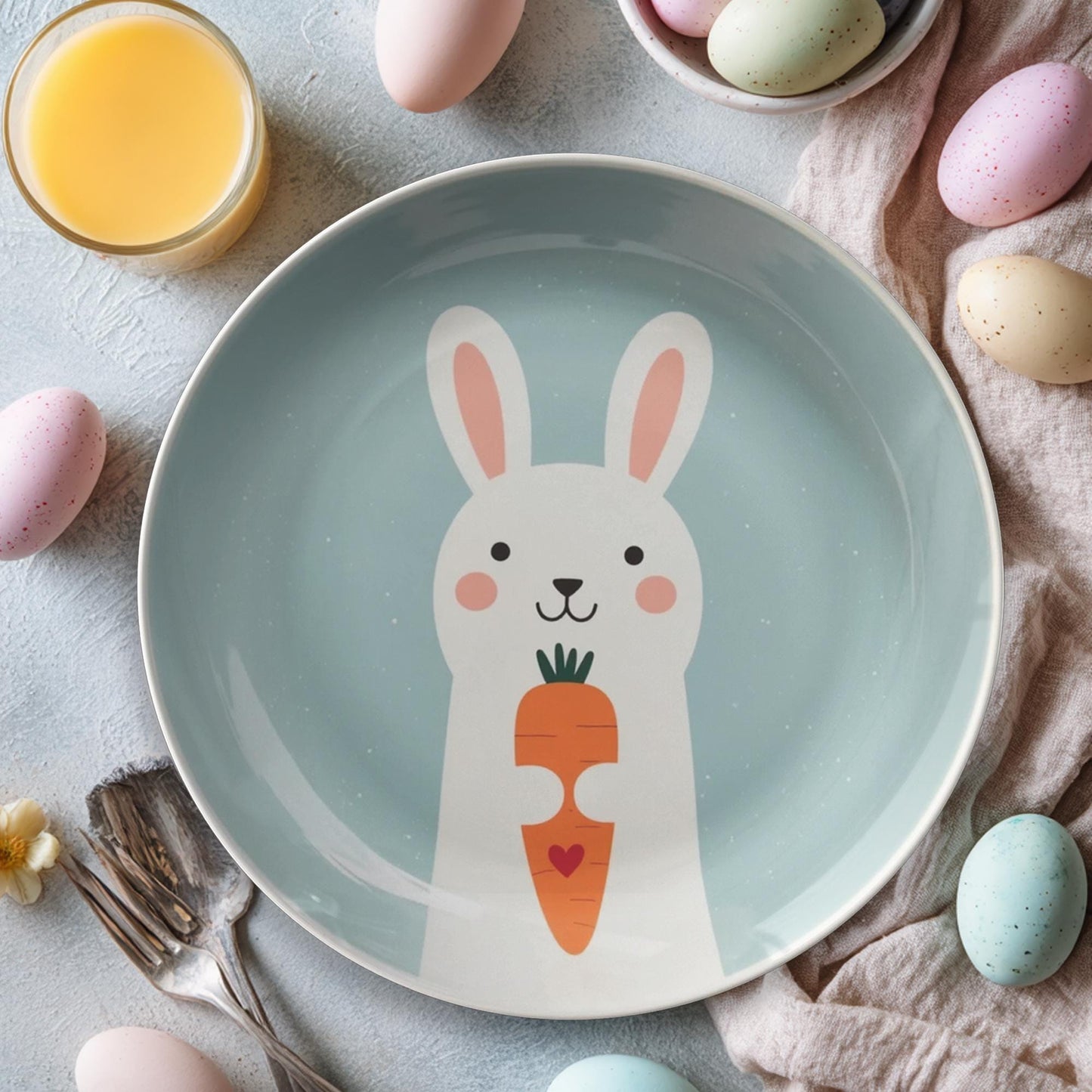 Bunny Dinner Plate - Rabbit ThermoSaf Dinnerware for Easter Dining