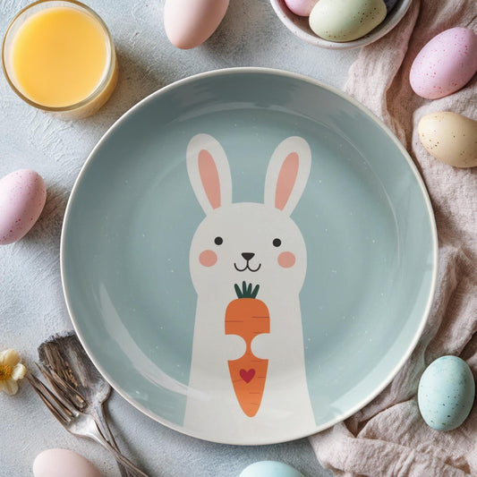 Bunny Dinner Plate - Rabbit ThermoSaf Dinnerware for Easter Dining