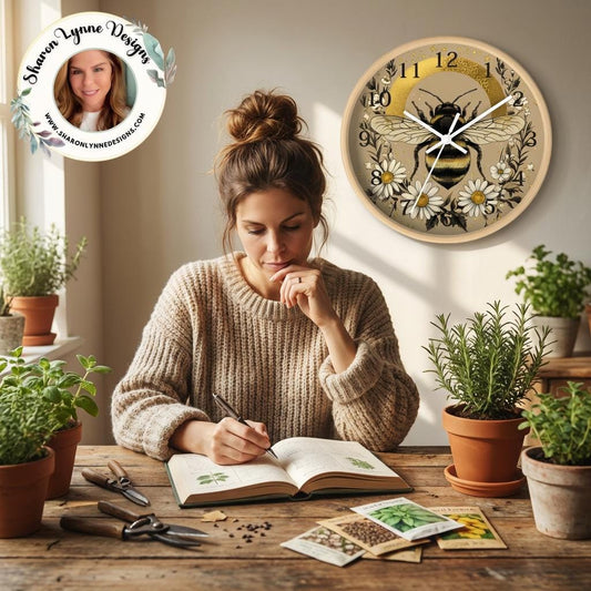 Bee Hive Wall Clock: Farmhouse Decor for Beekeepers & Honey Enthusiasts