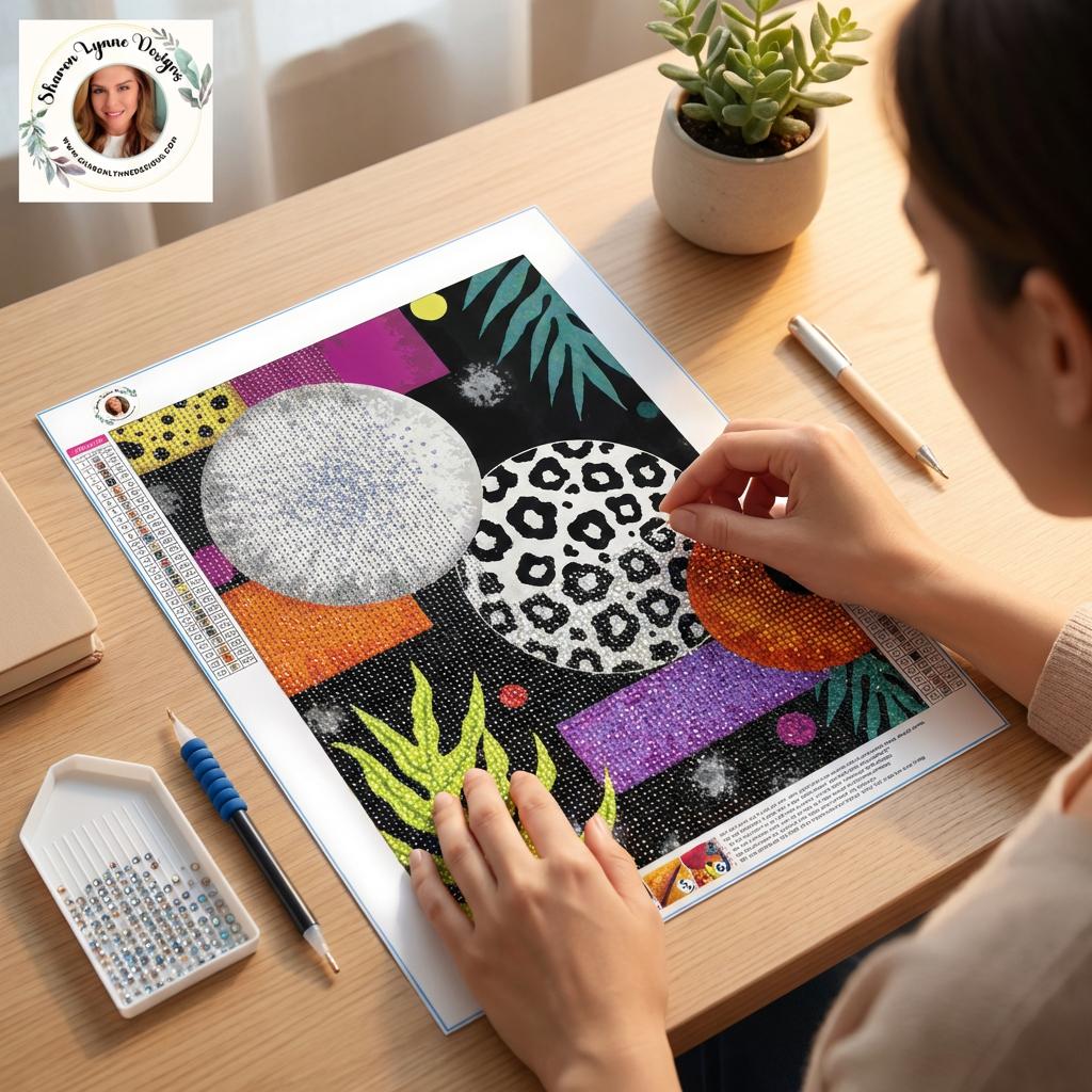 Abstract Art DIY Diamond Painting Kit No Frame Canvas Craft Project Home Decor Wall
