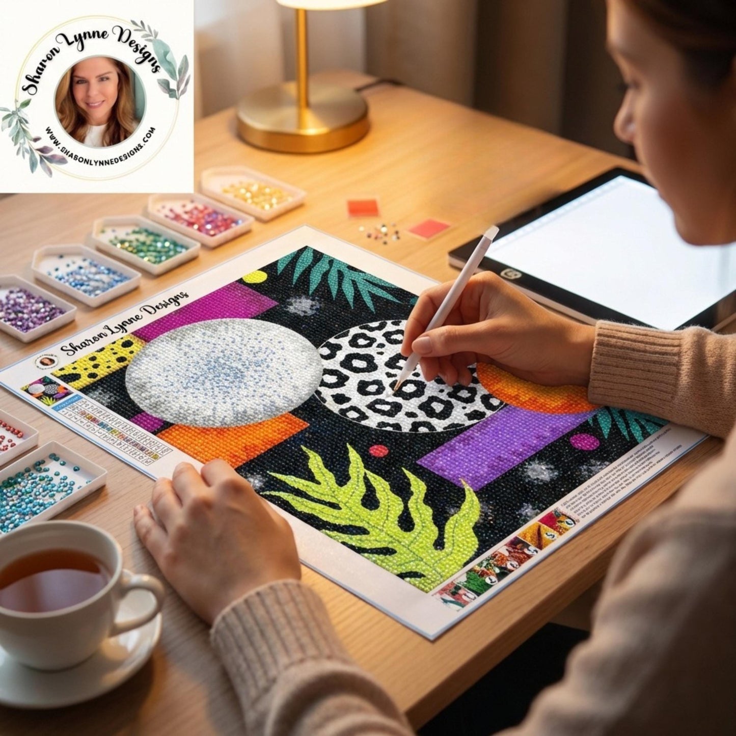 Abstract Art DIY Diamond Painting Kit No Frame Canvas Craft Project Home Decor Wall