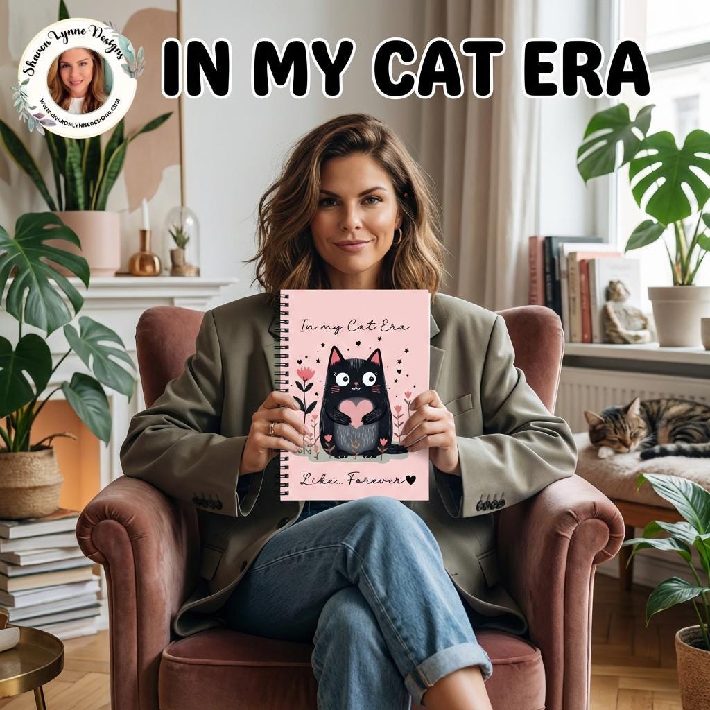 In My Cat Era Spiral Notebook – Pink Feline Journal