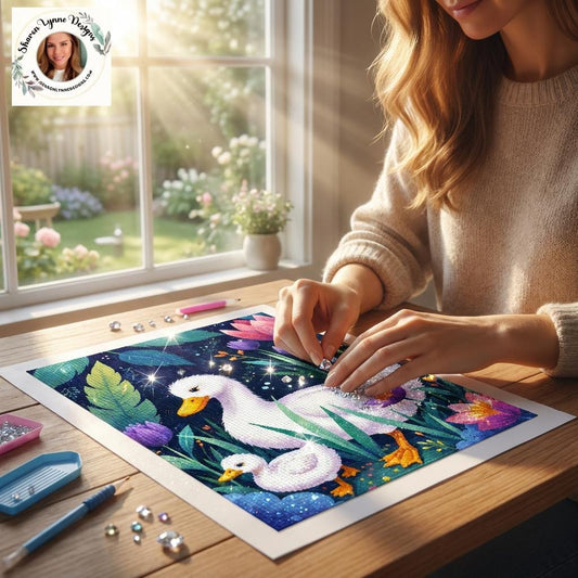 Goose DIY Diamond Painting Kit No Frame Aspect Ratio Bird Art Craft Project