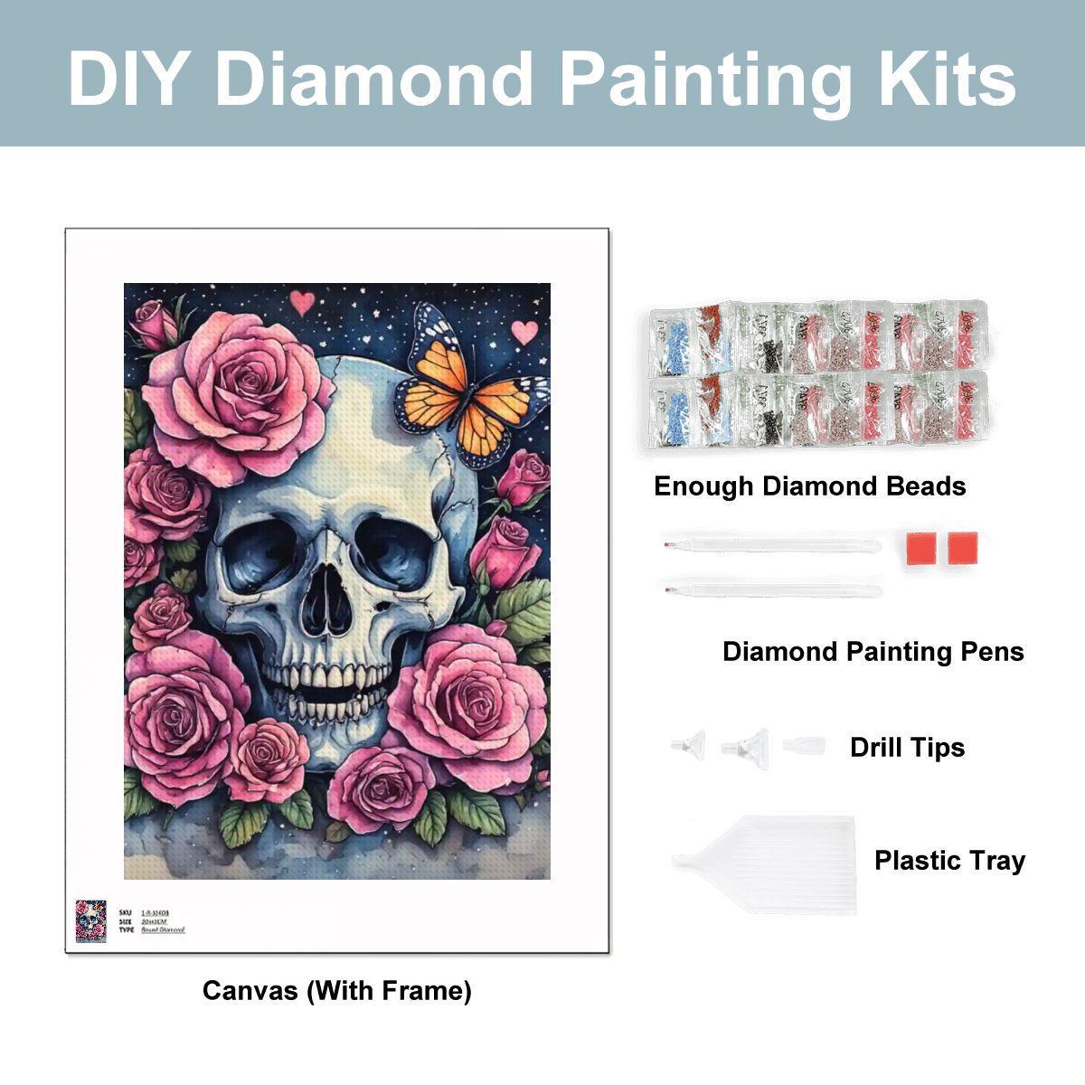 Sugar Skull DIY Diamond Painting Kit No Frame Day of the Dead Art Craft