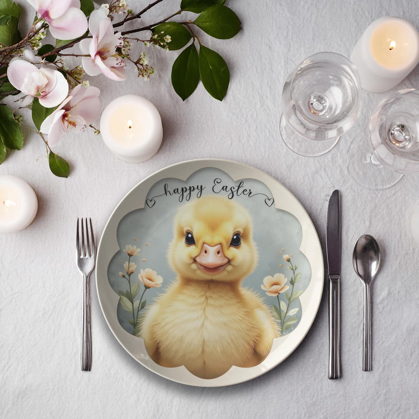 Easter Chick Plate - Spring Holiday Dinnerware for Kids Dining & Seasonal Table Setting Decor