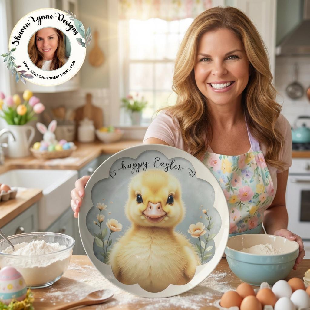 Easter Chick Plate - Spring Holiday Dinnerware for Kids Dining & Seasonal Table Setting Decor