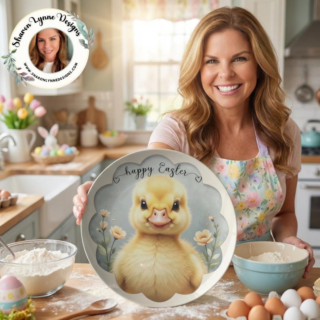 Easter Chick Plate - Spring Holiday Dinnerware for Kids Dining & Seasonal Table Setting Decor