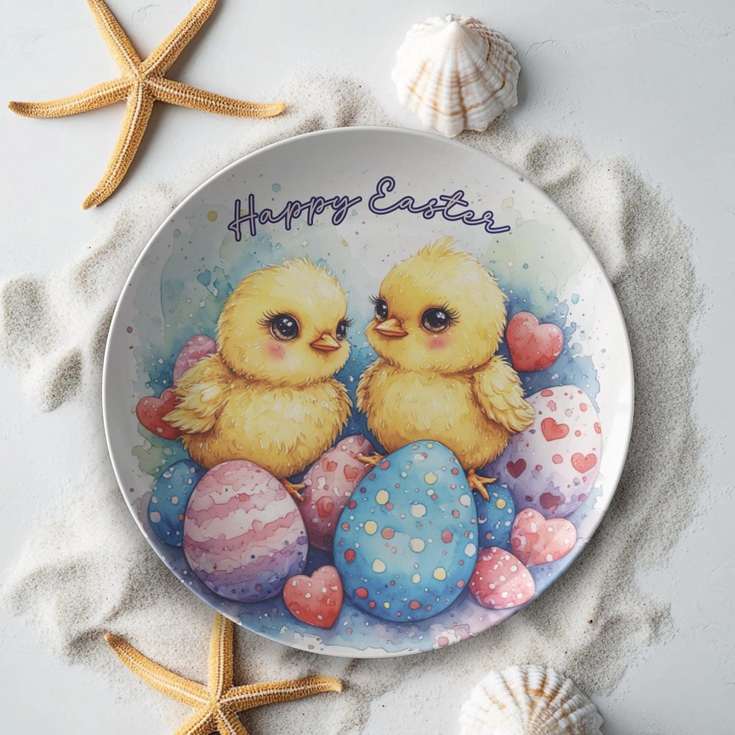 Happy Easter Chicks Spring Holiday, ThermoSaf Plate