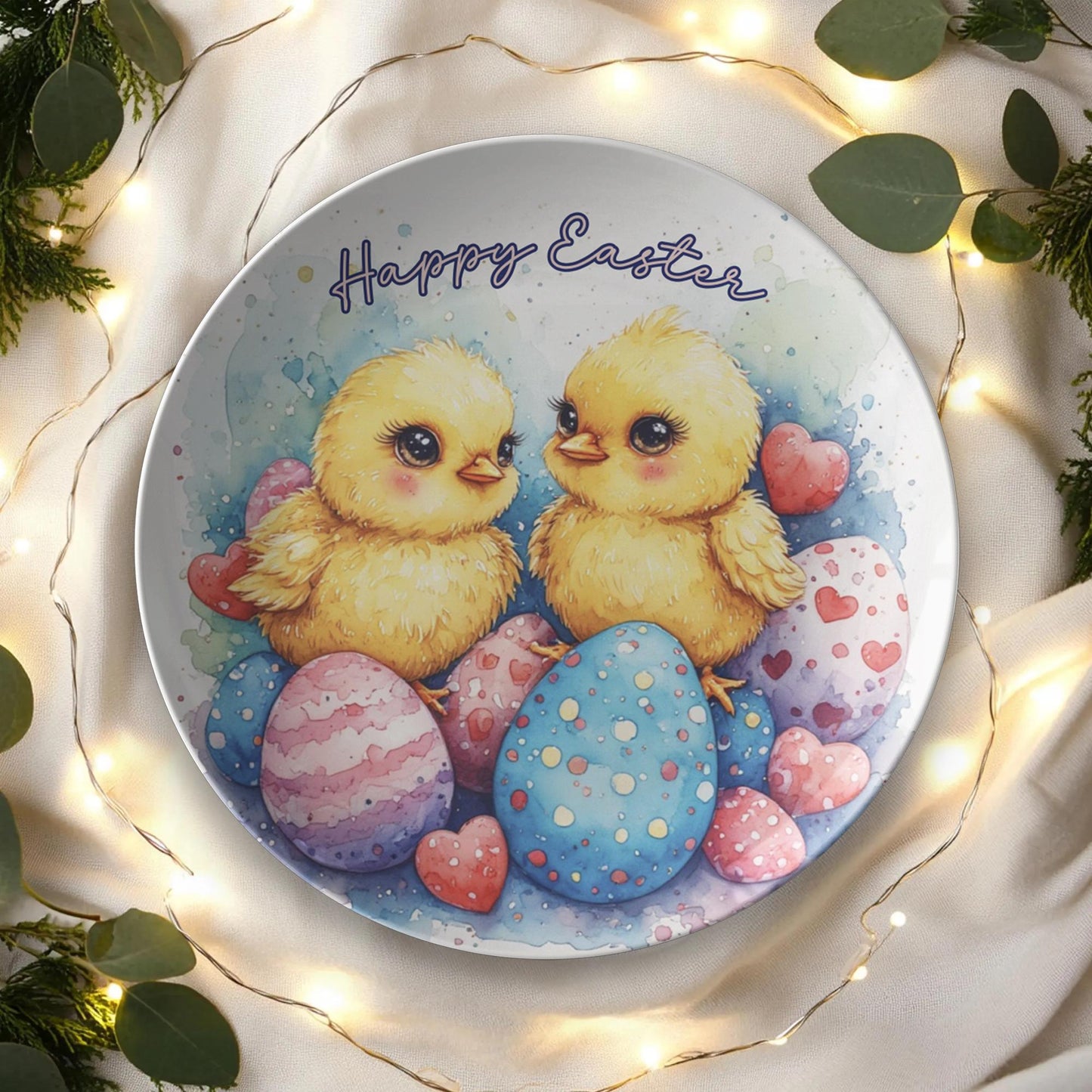 Happy Easter Chicks Spring Holiday, ThermoSaf Plate