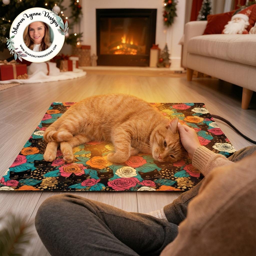 Cat Heating Pad - Warm Pet Bed Mat Electric Heated Blanket for Cats Small Animals