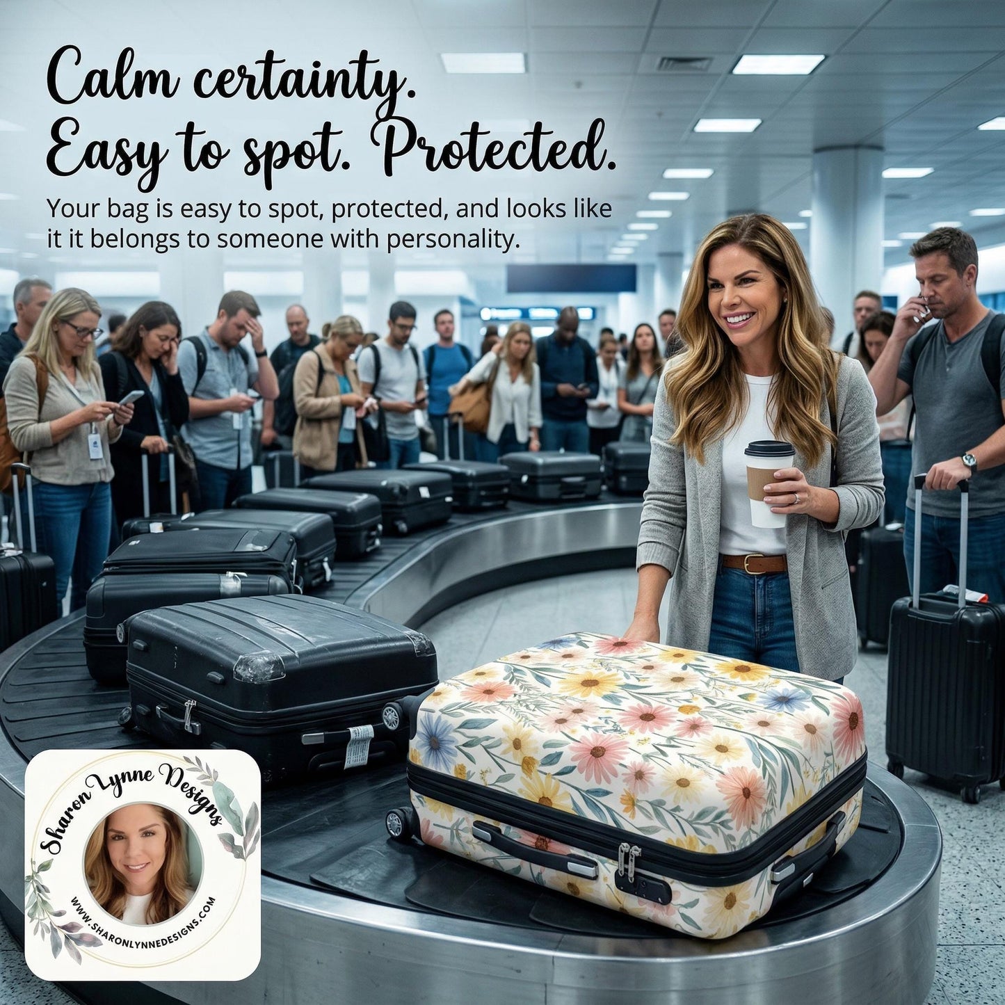 Daisy Thickened Luggage Cover - Protective Suitcase Protector for Travel Bag Security