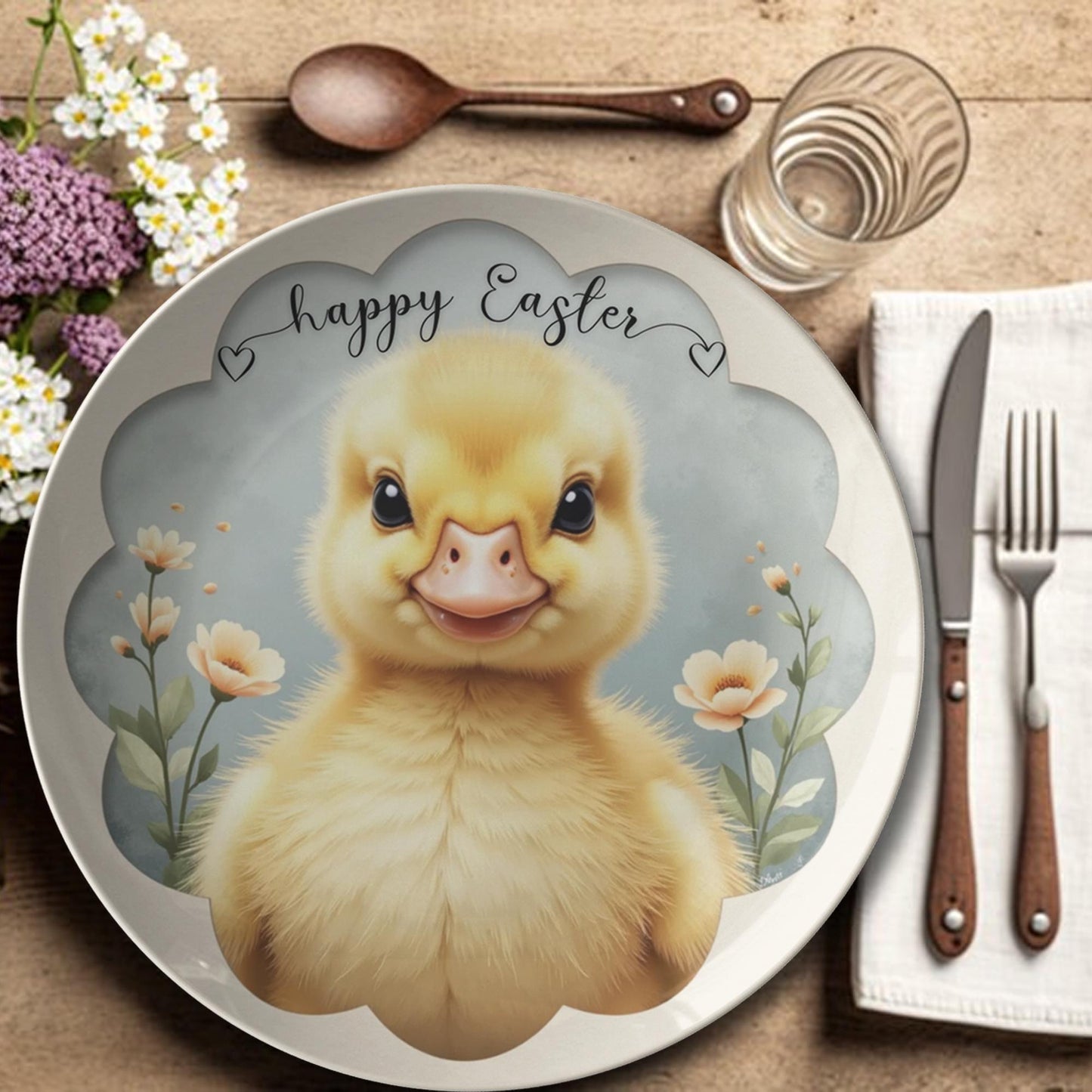 Easter Chick Plate - Spring Holiday Dinnerware for Kids Dining & Seasonal Table Setting Decor