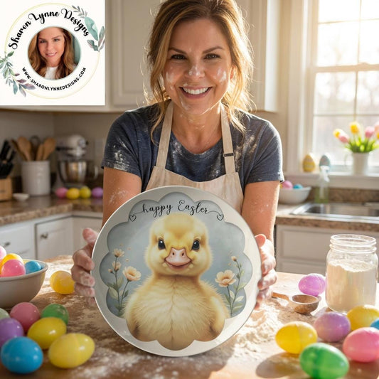 Easter Chick Plate - Spring Holiday Dinnerware for Kids Dining & Seasonal Table Setting Decor