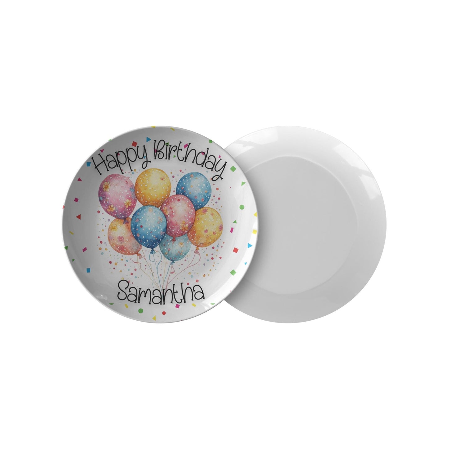 Birthday Confetti Plate - Colorful Party Tableware for Celebration Dinnerware Events